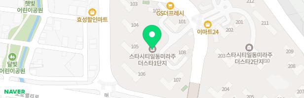 U스타시티 일동미라주 더 스타 1단지 지도 이미지