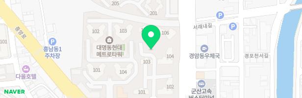 천년가아파트 104동 뒤 놀이터 지도 이미지