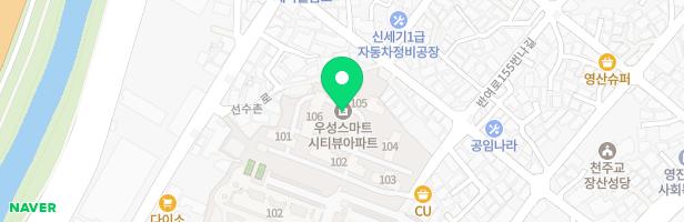 센텀 우성 스마트시티뷰 105동 앞 어린이놀이시설 지도 이미지