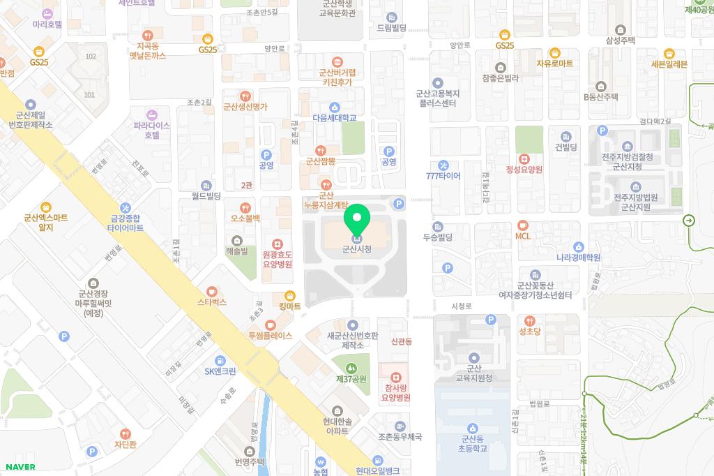 신풍초등학교 어린이 놀이시설(저학년) 지도 이미지
