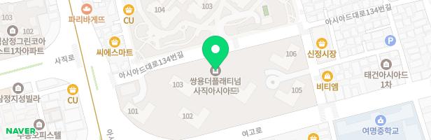 쌍용더플래티넘사직아시아드 어린이놀이터-3 (105동뒤) 지도 이미지
