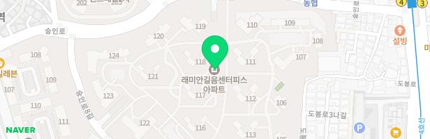 래미안길음센터피스 122동 지도 이미지