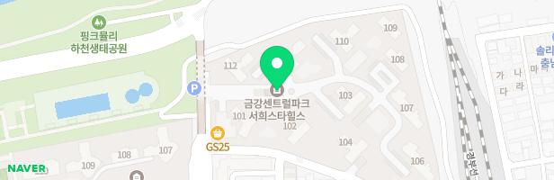 금강센트럴파크서희스타힐스 108동 뒤 어린이놀이터 지도 이미지