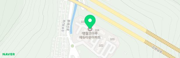 영월코아루에듀타운 103동 옆 어린이놀이터2 지도 이미지