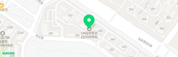 김포한강 Aa12블록 행복주택 어린이놀이터2(102동앞) 지도 이미지