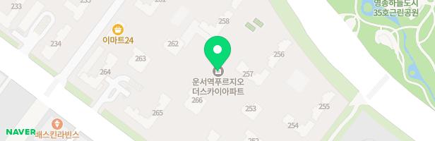 운서역 푸르지오더스카이 261동 어린이놀이터 지도 이미지