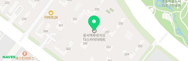 운서역 푸르지오더스카이 255동 어린이놀이터 지도 이미지