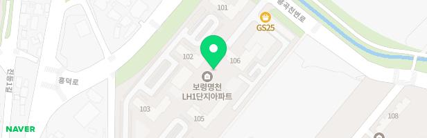 보령명천 A-1블록아파트 어린이놀이터1(106동 앞) 지도 이미지