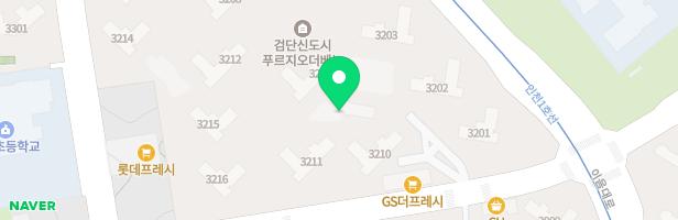 검단신도시 푸르지오 더 베뉴 석가산 슬라이드 놀이터 (3208동앞) 지도 이미지