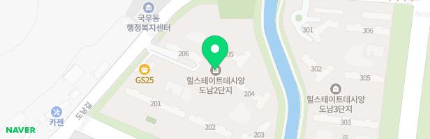 힐스테이트데시앙 도남2단지 아파트 어린이놀이터1(206동앞) 지도 이미지