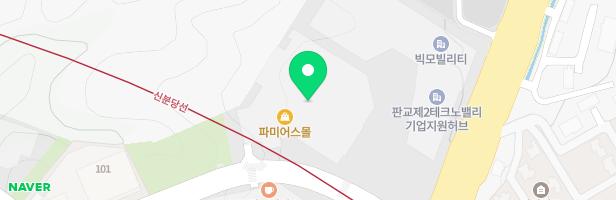 바운스 파미어스몰 판교점 지도 이미지