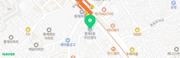 홍제 3구역 주택재개발 해링턴플레이스 어린이놀이터2 (106동앞) 지도 이미지