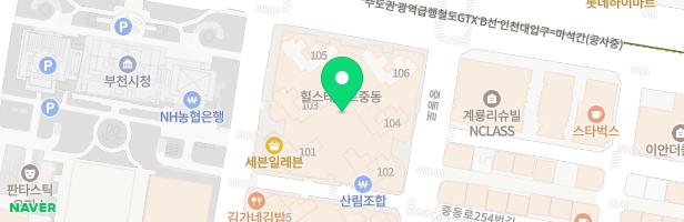 부천 힐스테이트 중동 103동 앞 유아놀이터 지도 이미지
