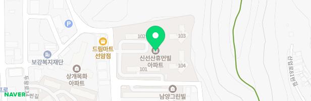 휴먼빌아파트 104동 좌측면부 어린이놀이시설 지도 이미지
