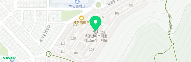 백양산베스티움에코포레아파트 어린이놀이터-2 (105동) 지도 이미지