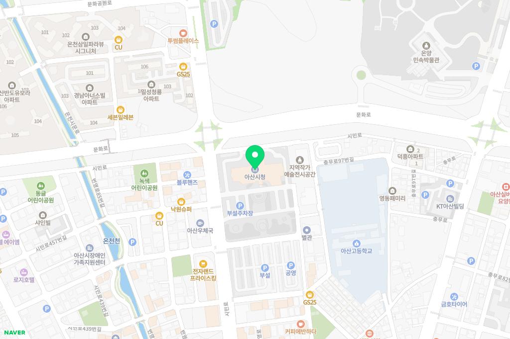 한들물빛초등학교병설유치원 어린이놀이시설 지도 이미지
