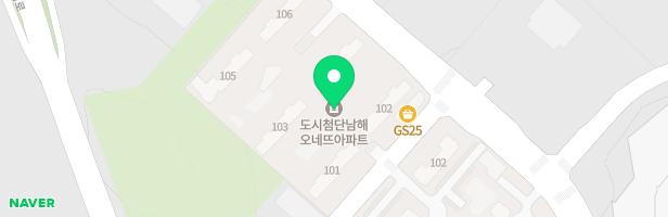 도시첨단 D1 남해오네뜨 아파트 어린이 놀이시설2 지도 이미지