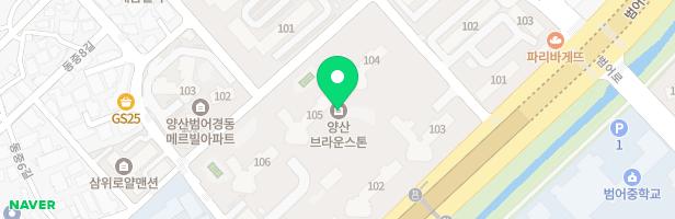 양산물금브라운스톤 유아놀이터(101동.보육) 지도 이미지