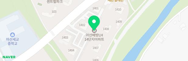 아산탕정2 A14bl 행복주택 1407동앞 어린이놀이터1 지도 이미지