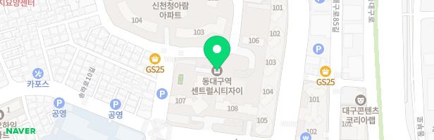동대구역센트럴시티자이 108동 앞 어린이놀이터 지도 이미지