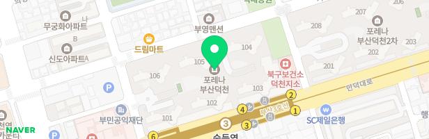 포레나부산덕천1차아파트 어린이놀이터-2 (104동앞) 지도 이미지