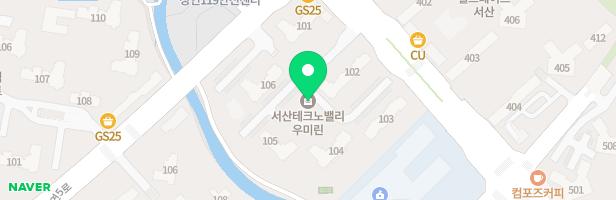 서산 테크노벨리 우미린 어린이놀이터(105동 뒤) 지도 이미지