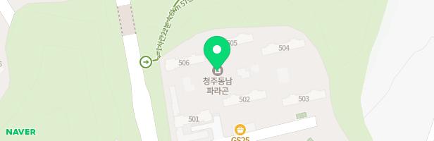 청주동남지구 파라곤 아파트 유아놀이대(505동 앞) 지도 이미지