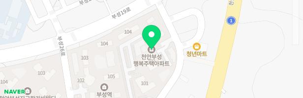 천안부성LH행복주택1단지 102동 남측 어린이놀이터 지도 이미지