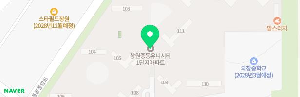 창원중동유니시티1단지 지도 이미지
