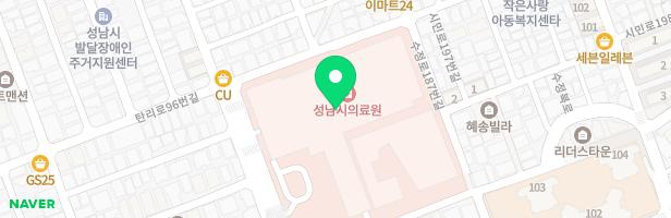 성남시의료원 직장어린이집 옥외놀이터 지도 이미지