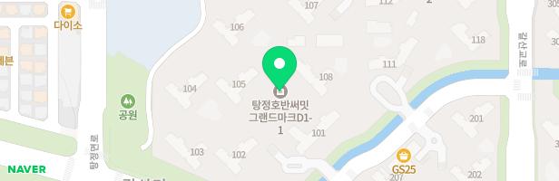 호반 써밋 그랜드마크 1차 유아놀이터(108동 측면) 지도 이미지