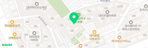 대치푸르지오써밋 어린이놀이시설물 108동 109동 사이 지도 이미지