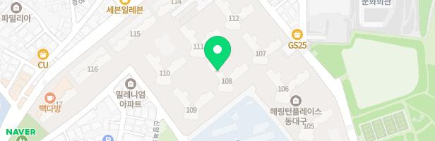 해링턴플레이스 동대구 아파트 놀이터2_104동 105동사이 지도 이미지