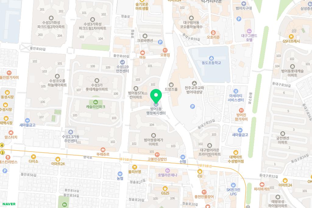 대구수성범어W 어린이놀이터2(103동앞) 지도 이미지