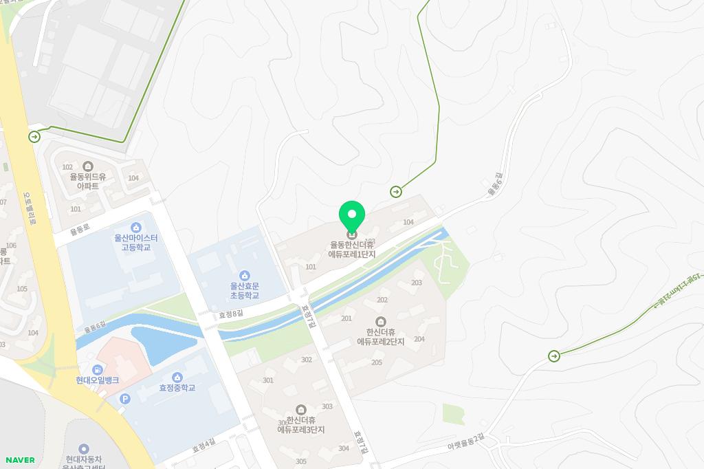 율동지구한신더휴B1블록아파트-어린이놀이터 지도 이미지