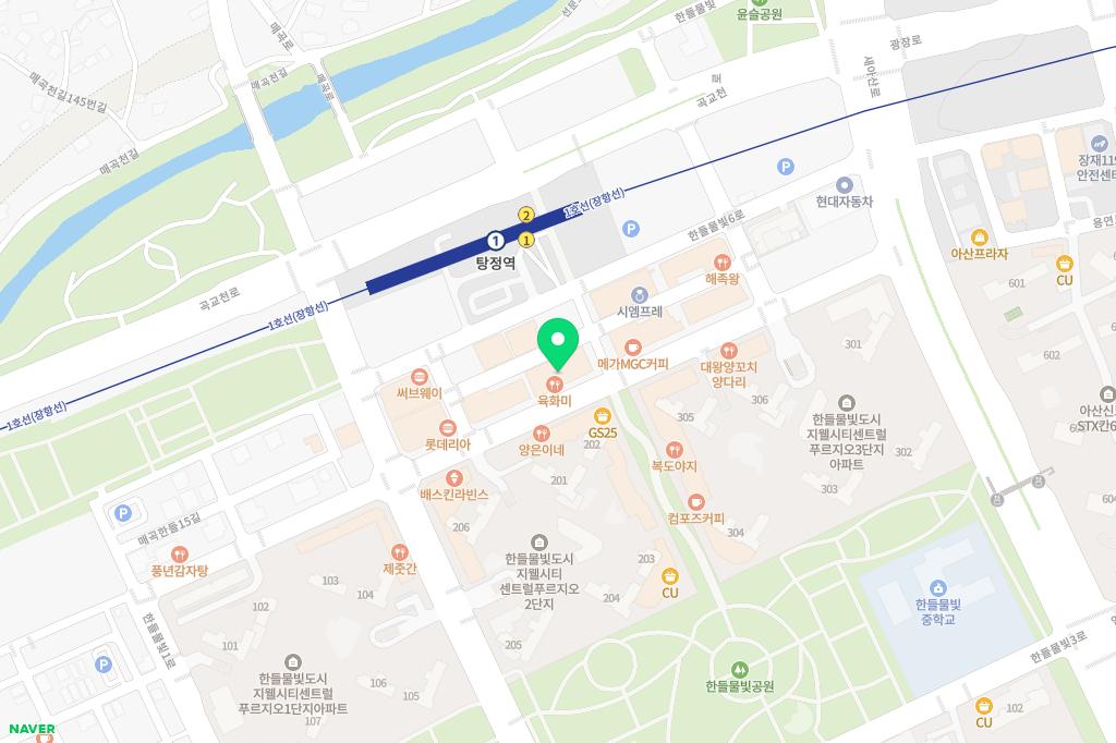 조이키즈룸 한들물빛점 지도 이미지