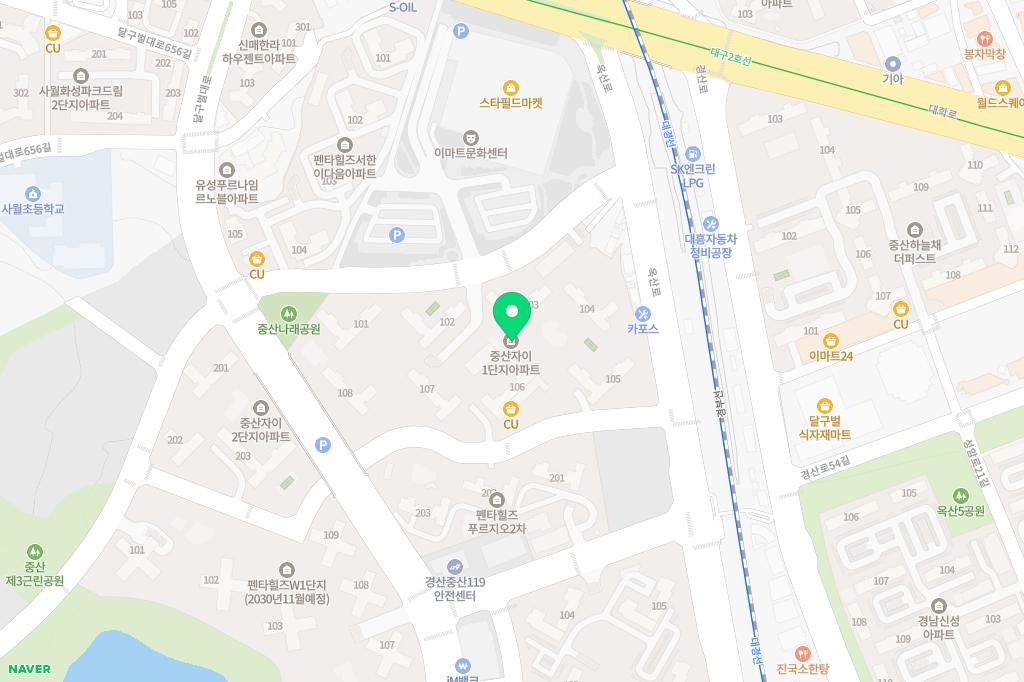 GS중산자이1단지아파트 유아놀이터 지도 이미지