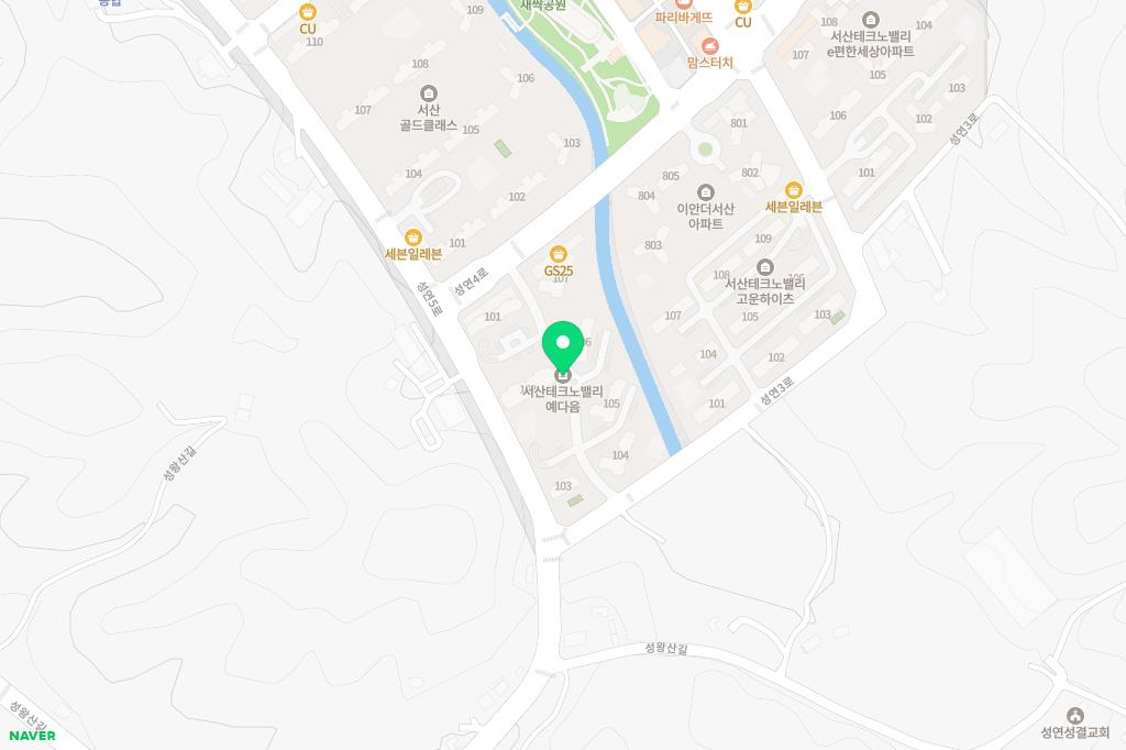 서산테크노밸리영무예다음아파트 104동 뒤 어린이놀이터 2 지도 이미지