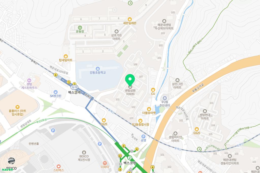 센텀 파랑새어린이집중간놀이터(2층) 지도 이미지