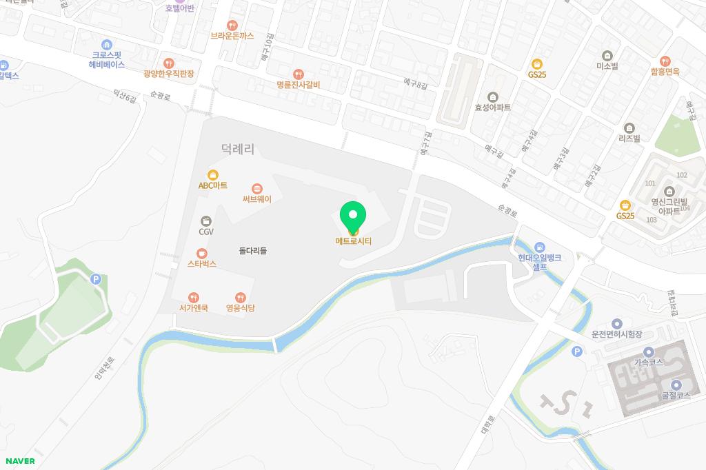 엘에프스퀘어 광양점 챔피언1250 지도 이미지