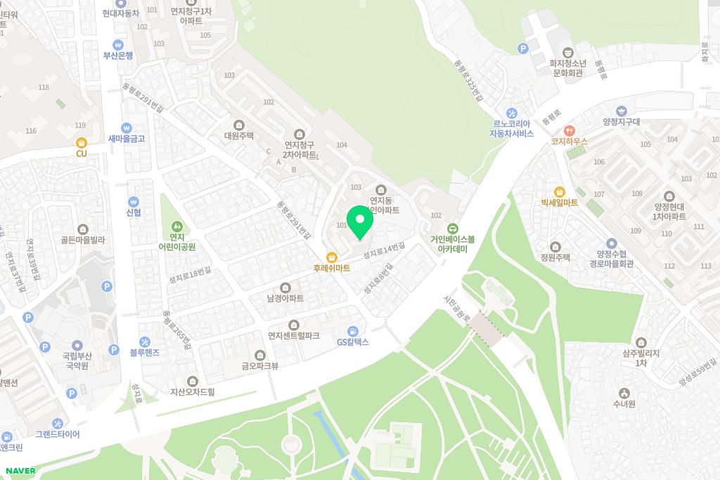 화인유치원 실내놀이시설 지도 이미지
