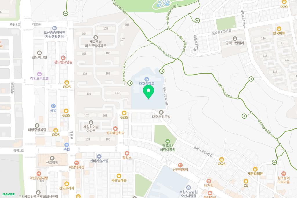 호반써밋라센트아파트 어린이놀이터2(206동앞) 지도 이미지