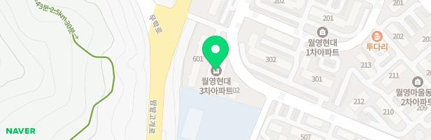 월영현대3차아파트 어린이놀이터(709-1)601,602동 지도 이미지