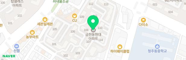 금천현대아파트 102놀이터(102동 앞) 지도 이미지