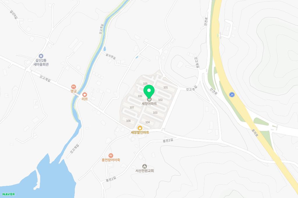 세창리베아파트 제2어린이놀이터 지도 이미지