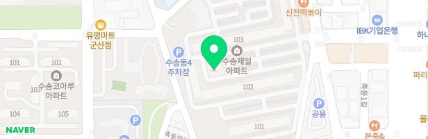 수송제일아파트 102동 앞 지도 이미지