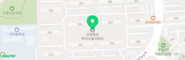오창중앙하이츠빌아파트내 놀이터2 지도 이미지