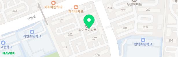 꿈마을 라이프 106동 앞 놀이터 지도 이미지