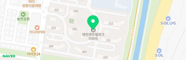 매천센트럴파크 209동옆 놀이시설 지도 이미지