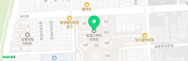 상평동일스위트 - ① 105동 뒤 지도 이미지